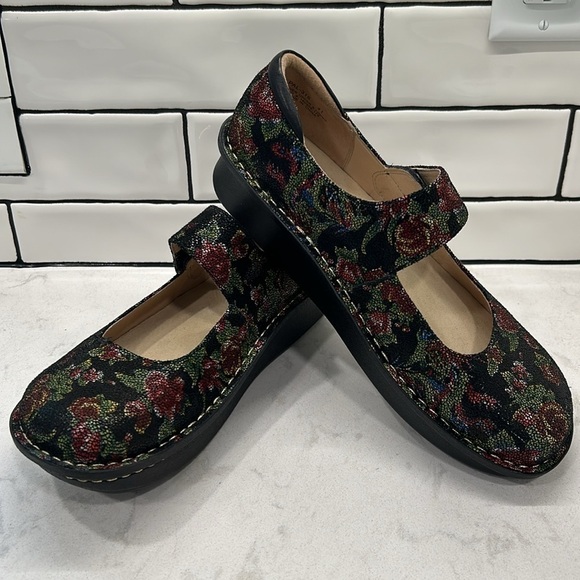 Alegria by PG Lite Paloma Flora Nova Leather Mary Jane Shoes EU 41 / US 11-11.5 - Picture 15 of 16